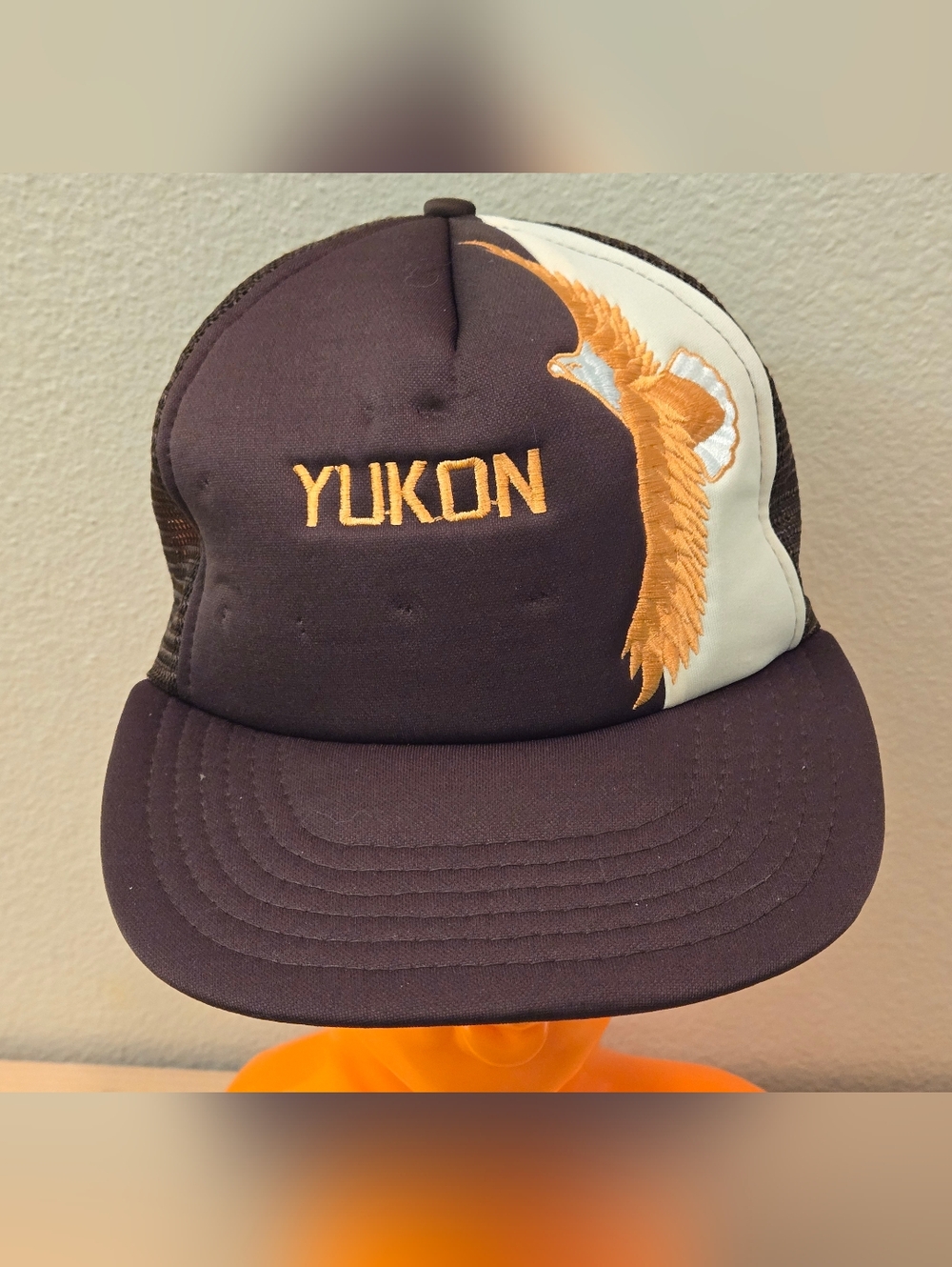 1980's Vintage YUKON Eagle  Embroidered Trucker Hat Alaska